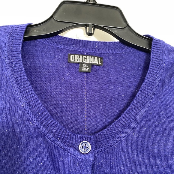 Royal blue cardigan with silver sparkle - Picture 5 of 5